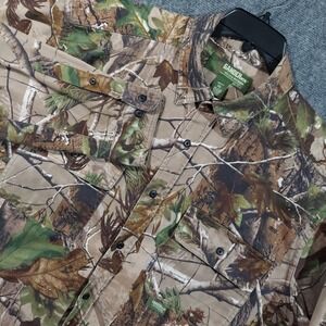 Gander Mountain Shirt Mens 2XL Brown Realtree Camo Long Sleeve Button Up Hunting